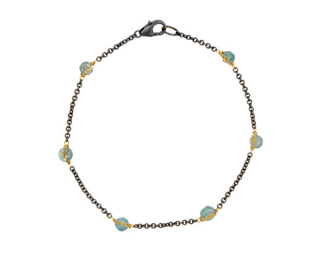 Amali Kyanite Textile Chain Bracelet