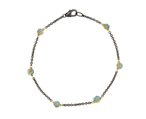 Amali Kyanite Textile Chain Bracelet