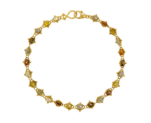 Rustic Diamond Textile Bracelet