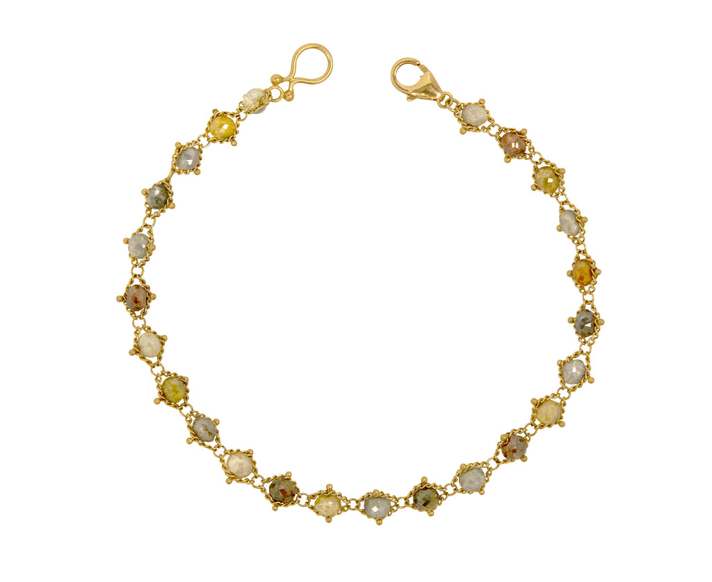 Rustic Diamond Textile Bracelet