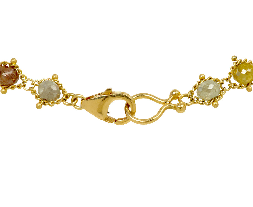 Rustic Diamond Textile Bracelet