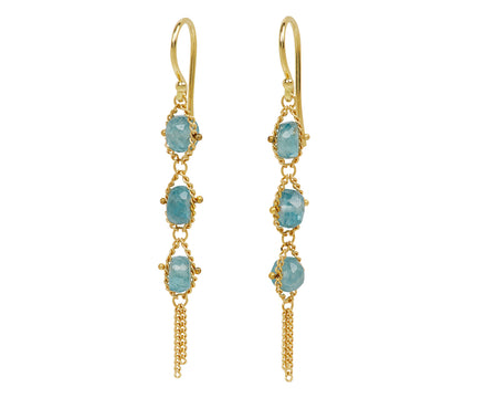 Amali Kyanite Textile Drop Earrings