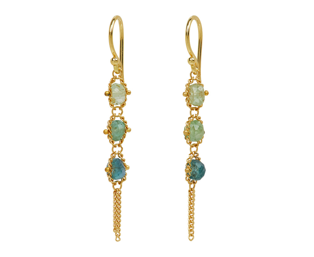 Amali Kornerupine Textile Drop Earrings