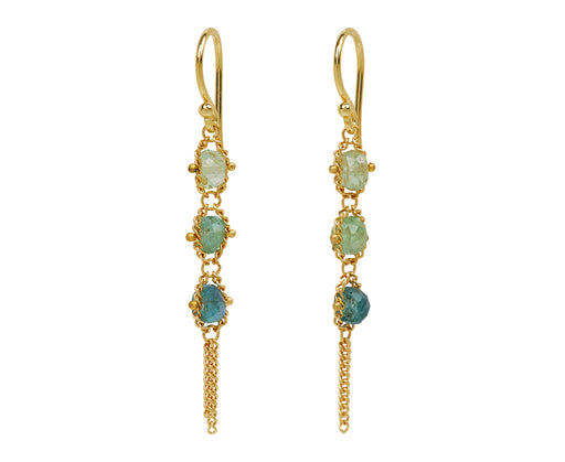 Amali Kornerupine Textile Drop Earrings