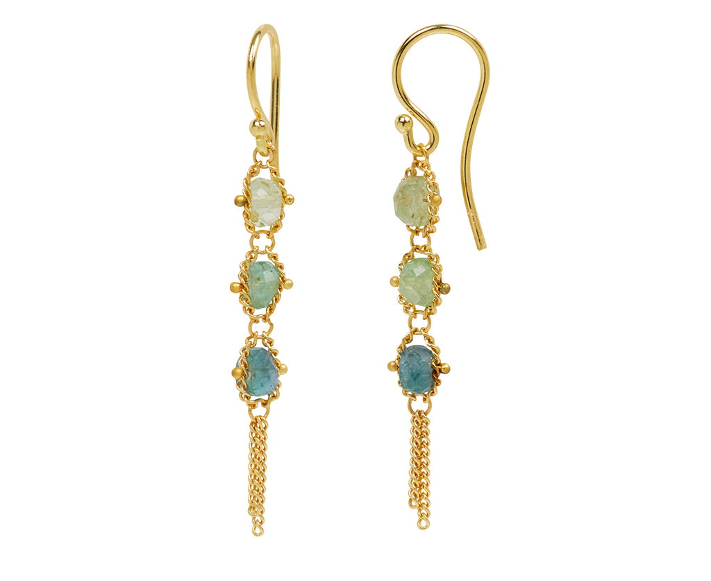 Amali Kornerupine Textile Drop Earrings - side