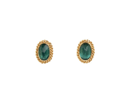 Oval Apatite Stud Earrings