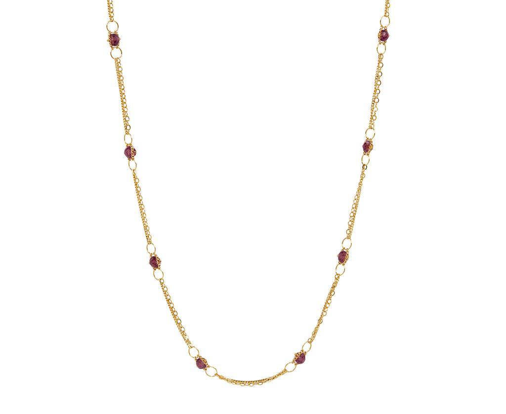 Amali Rhodolite Garnet Whisper Chain Necklace