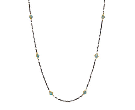 Amali Kyanite Textile Station Necklace