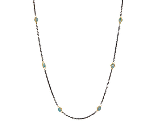 Amali Kyanite Textile Station Necklace