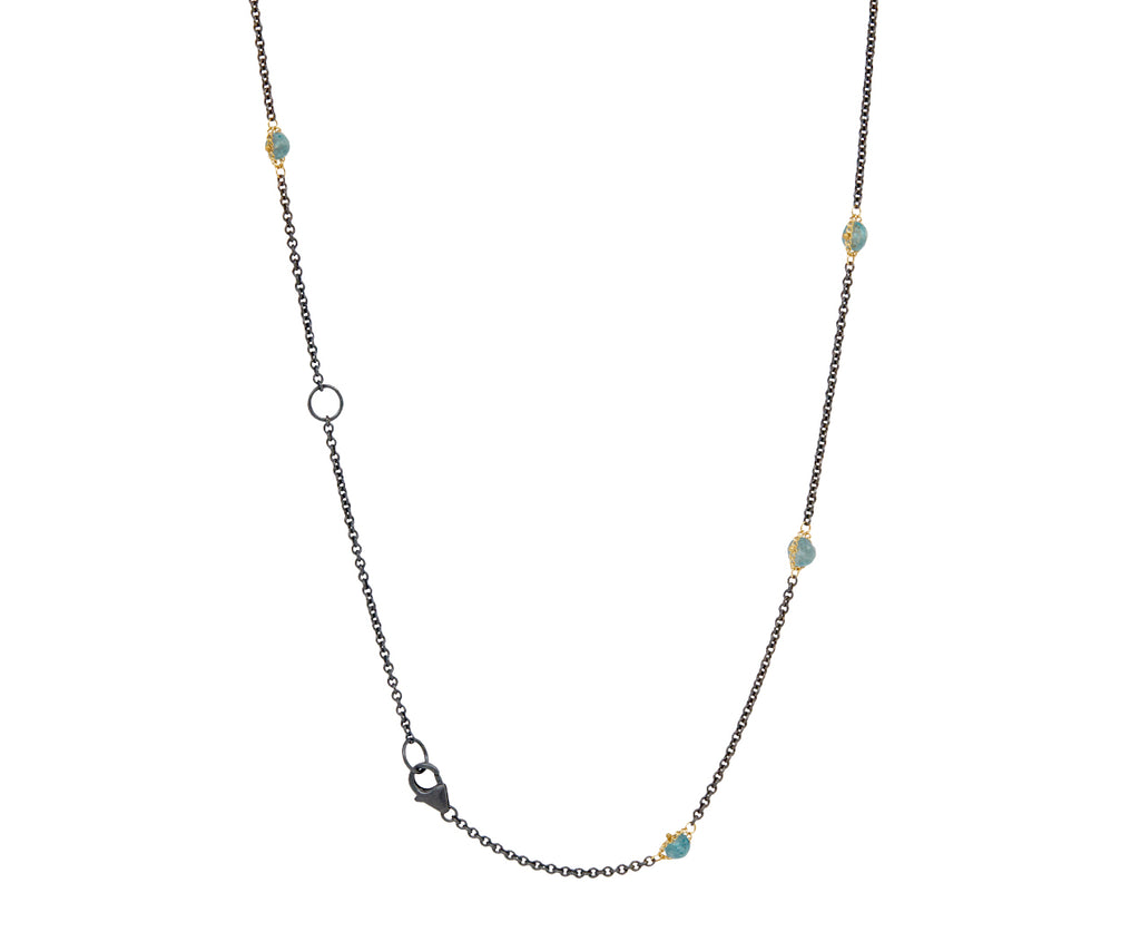 Amali Kyanite Textile Station Necklace - closure