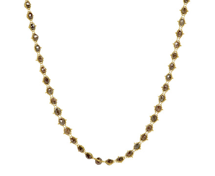 Amali Brown Diamond Textile Necklace