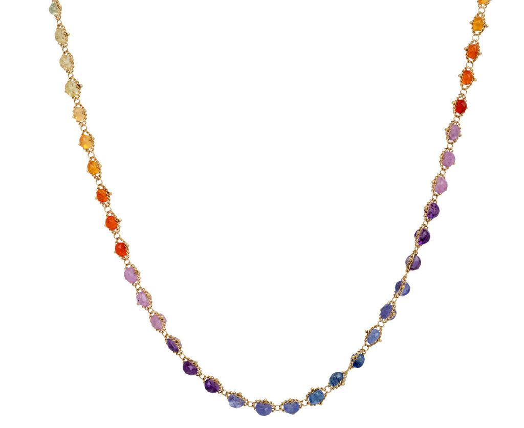 Multi Gemstone Woven Necklace