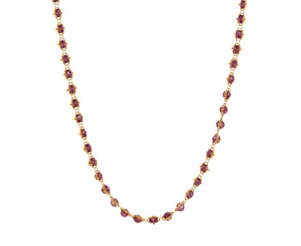 Amali Rhodolite Garnet Woven Necklace
