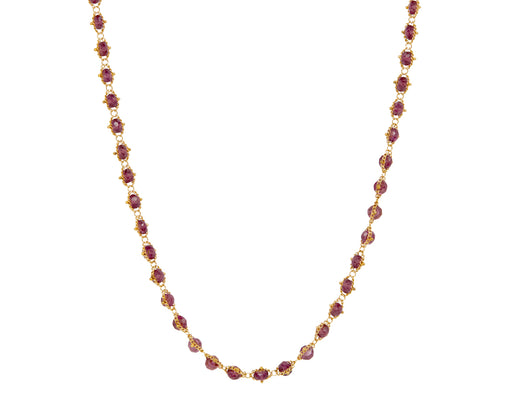Amali Rhodolite Garnet Woven Necklace