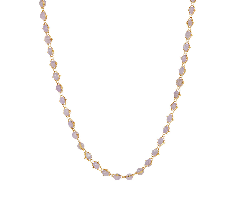 Amali Holly Blue Chalcedony Woven Necklace