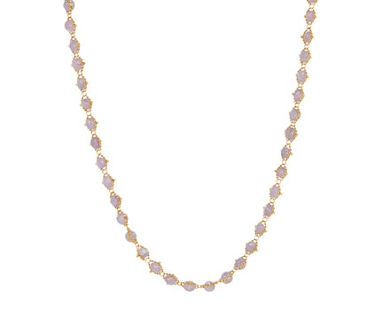 Amali Holly Blue Chalcedony Woven Necklace