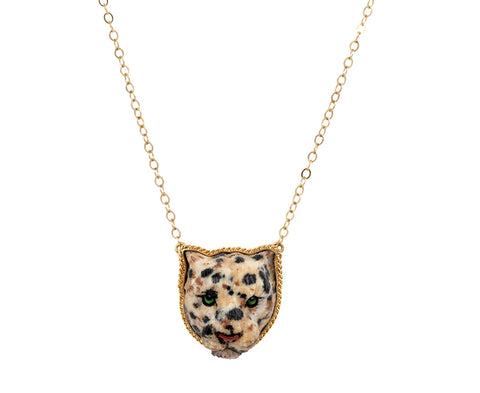 Leopard Jasper Pendant Necklace