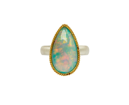 Teardrop Ethiopian Opal Ring
