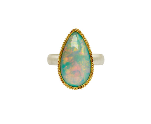 Teardrop Ethiopian Opal Ring