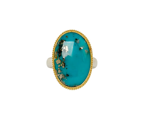 Smooth Oval Turquoise Ring