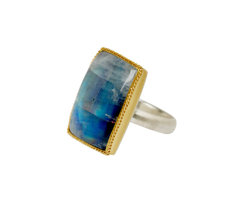 Large Rectangular Moonstone Ring