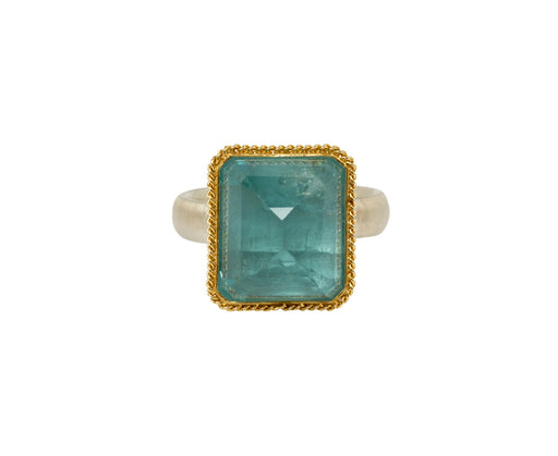 Square Aquamarine Ring