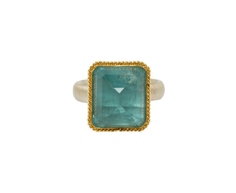 Square Aquamarine Ring