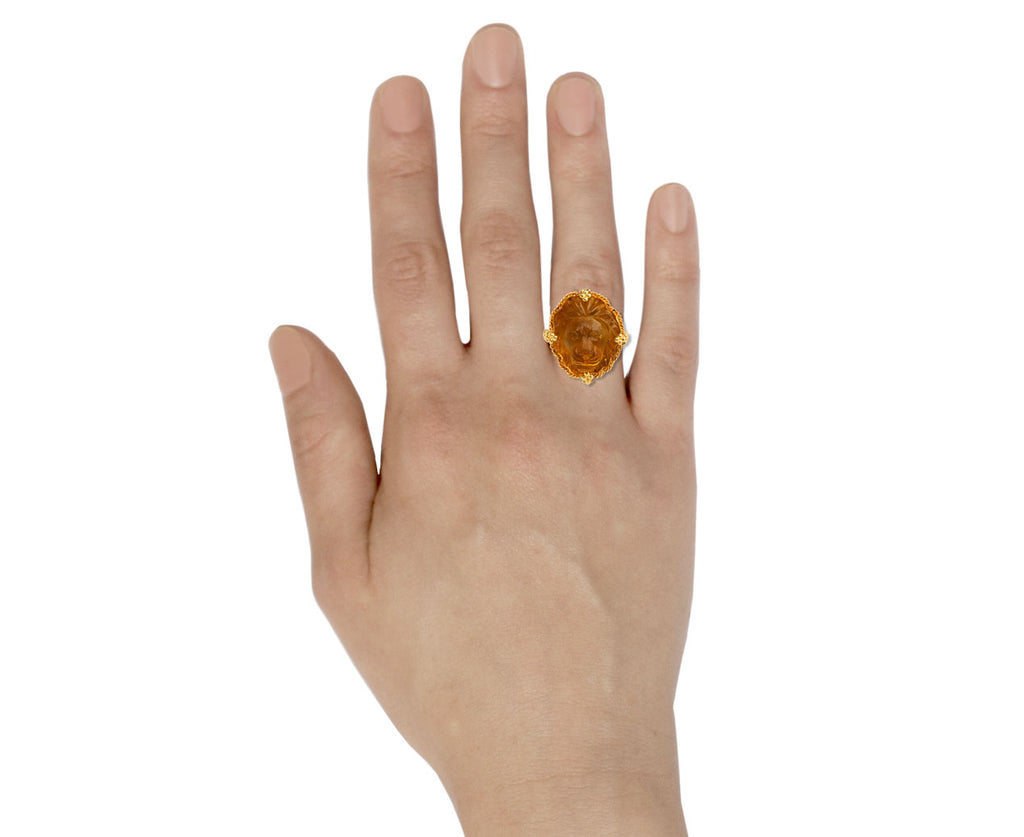 Carved citrine hotsell