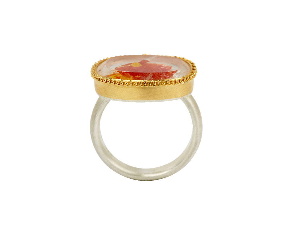 Amali Oval Quartz Ring - Top Down View
