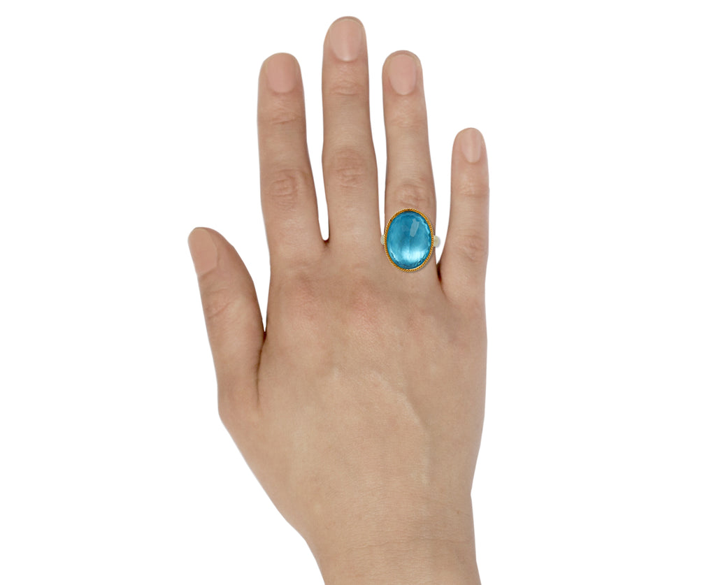 Oval London Blue Topaz Ring