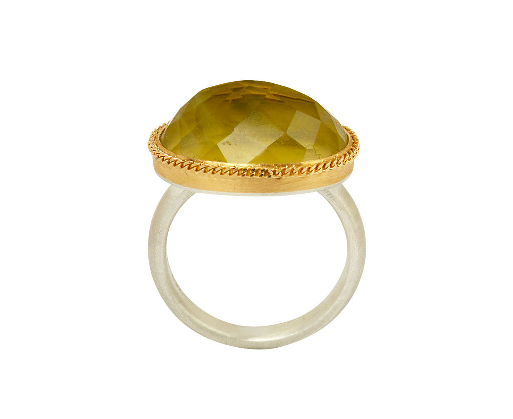 Oval Lemon Quartz Ring