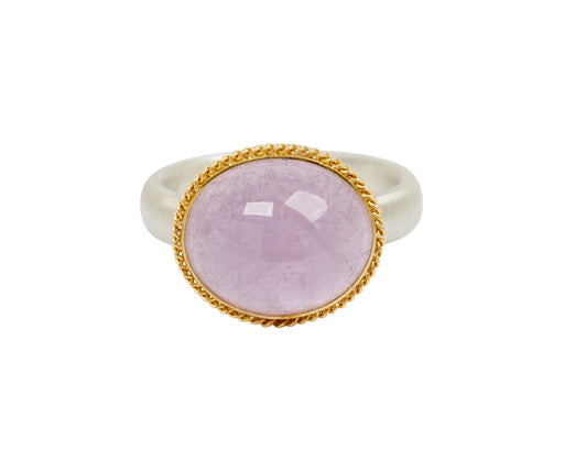 Amali Oval Kunzite  Quartz Ring