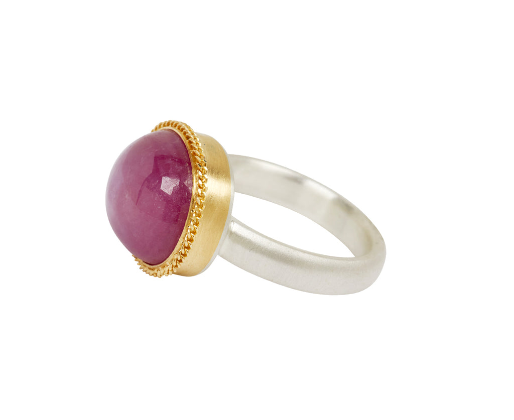 Amali Glass Filled Ruby Ring - side
