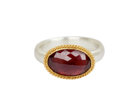 Amali Oval Garnet Ring