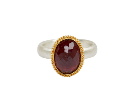 Amali Oval Garnet Ring