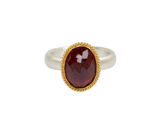 Amali Oval Garnet Ring