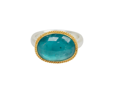 Amali Oval Paraiba Kyanite Ring