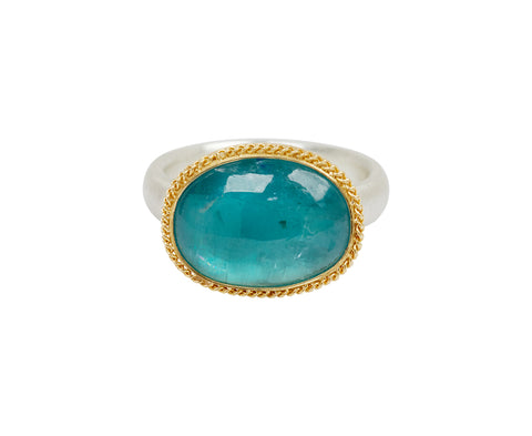 Amali Oval Paraiba Kyanite Ring