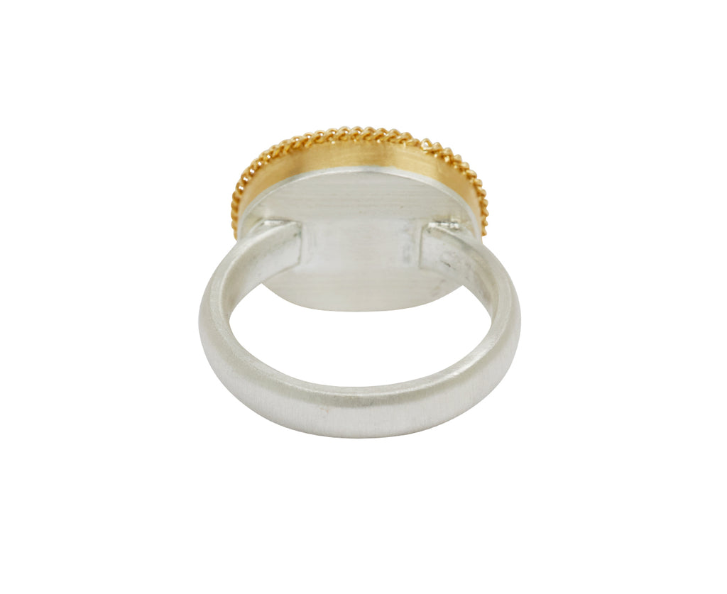 Amali Oval Paraiba Kyanite Ring - back