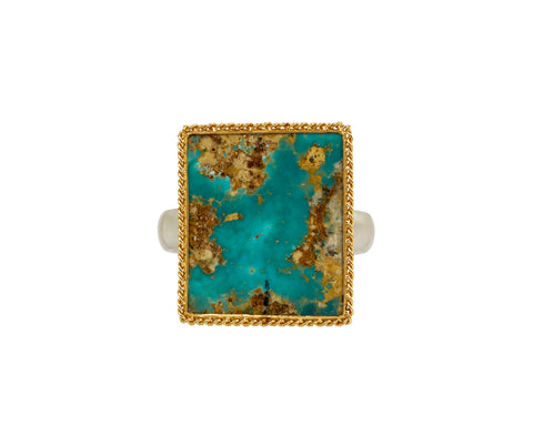 Amali Rectangular Turquoise Ring