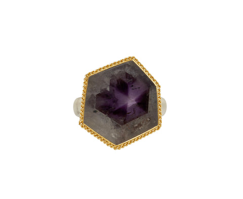 Amali Hexagon Amethyst Ring