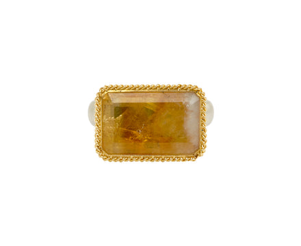 Amali Rectangular Citrine Ring