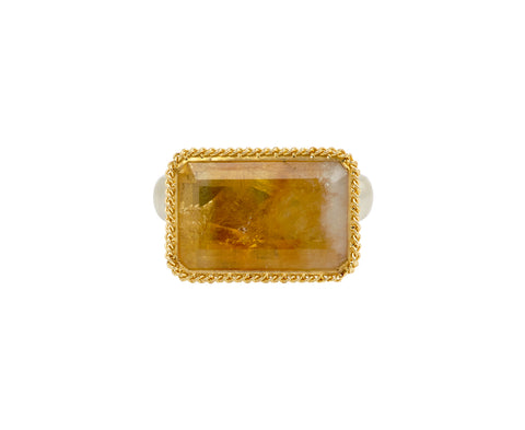 Amali Rectangular Citrine Ring