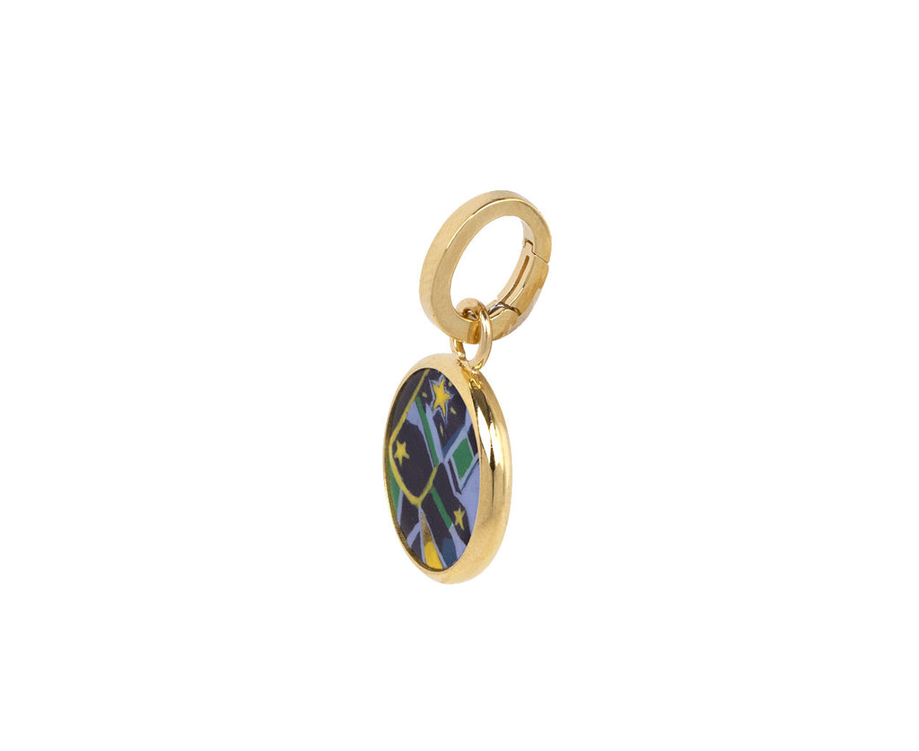 Anna Maccieri Rossi Mini Hand Painted Art Colore Charm Pendant ONLY Side View