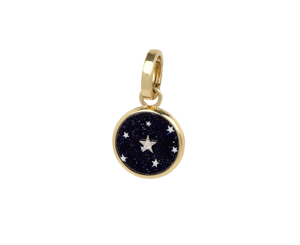 Mini Hand Painted Aventurine Ora Midnight Charm Pendant ONLY