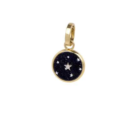 Mini Hand Painted Aventurine Ora Midnight Charm Pendant ONLY