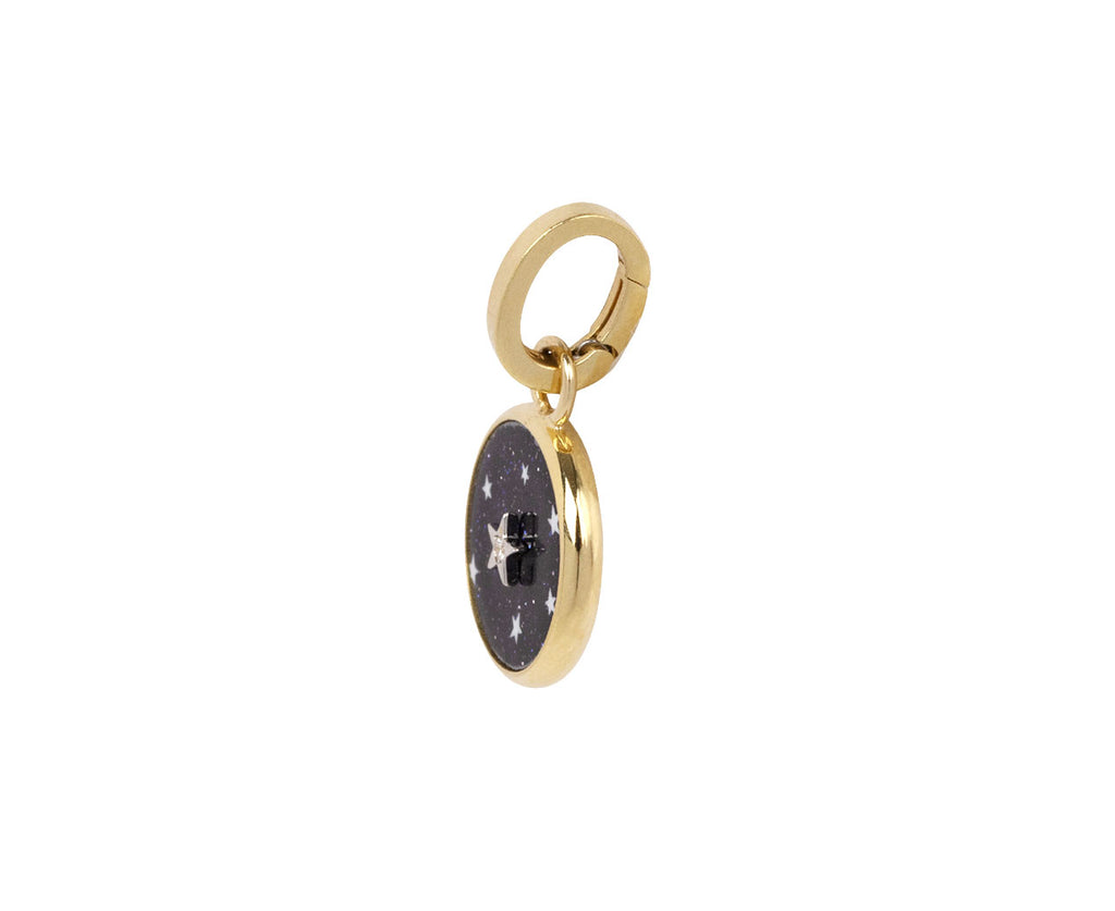 Mini Hand Painted Aventurine Ora Midnight Charm Pendant ONLY