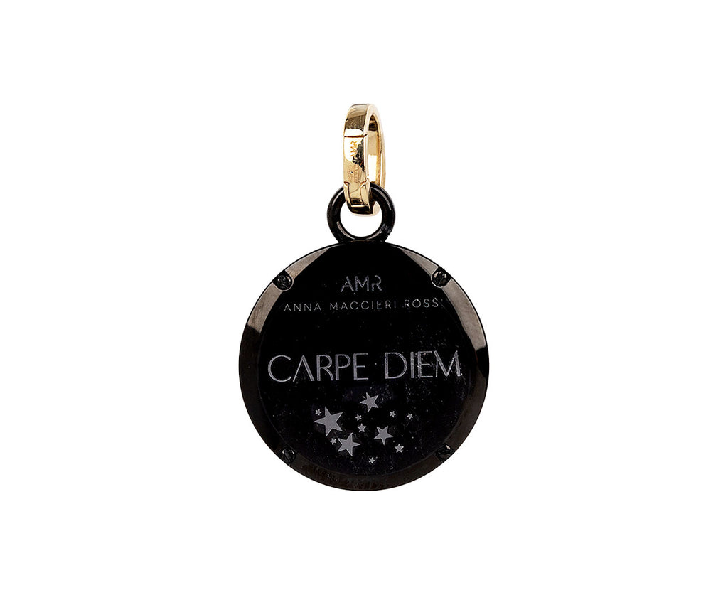 Anna Maccieri Rossi Carpe Diem Aventurine and Mother-of-Pearl Crescent Moon Charm ONLY Back