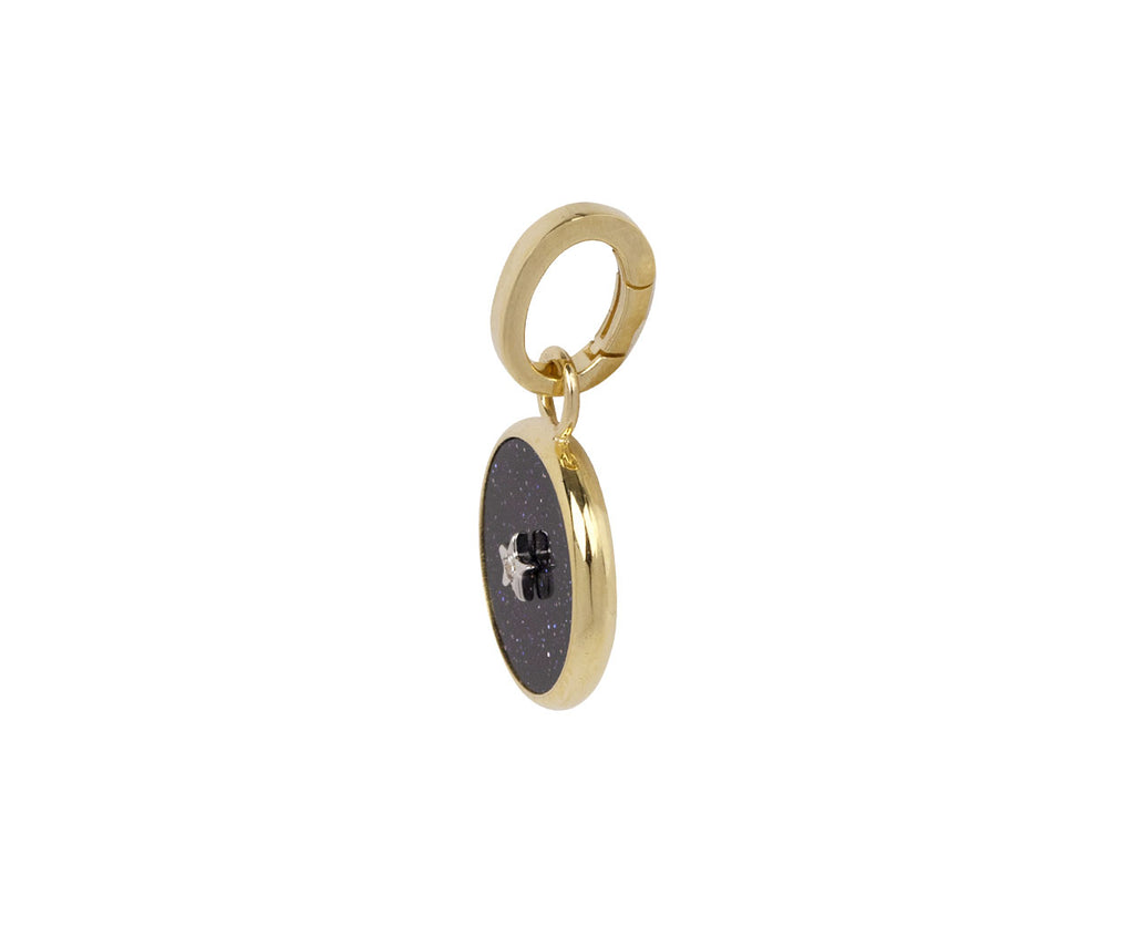 Anna Maccieri Rossi Mini Aventurine and Diamond Ora Charm Pendant ONLY Side