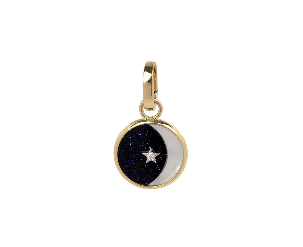 Mother of Pearl Moon 14K Gold Charm